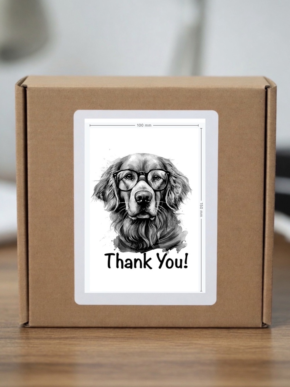 Golden Retriever Thank You Stickers 
4”x6”-100ct.